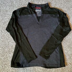 North River Dark Green and Gray Quarter-Zip Pullover